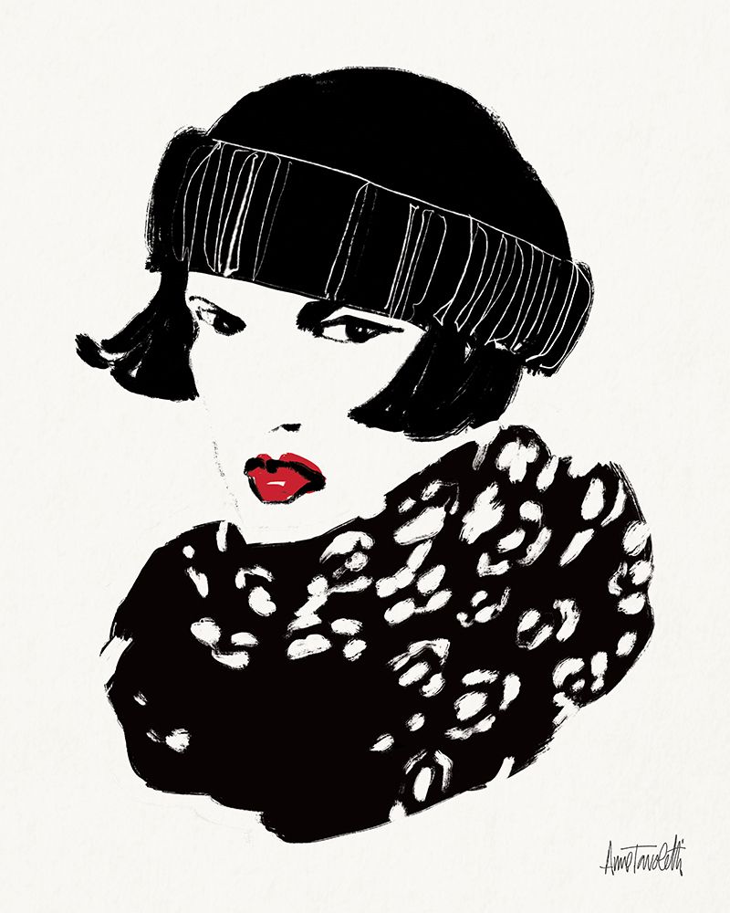 Beret and Scarf II art print by Anne Tavoletti for $57.95 CAD