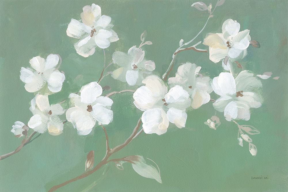 Blossoms on Sage art print by Danhui Nai for $57.95 CAD