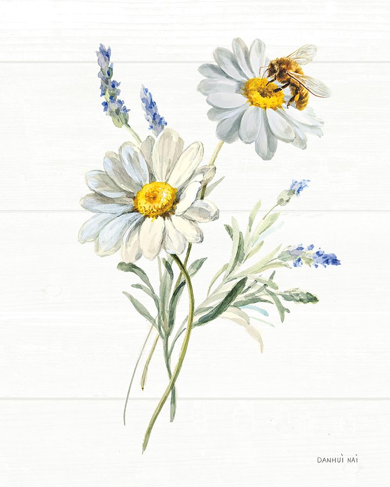 Bees and Blooms Flowers II art print by Danhui Nai for $57.95 CAD