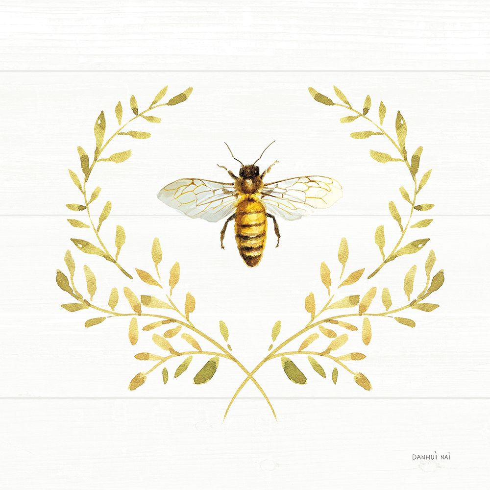 Bees and Blooms Bee Laurel art print by Danhui Nai for $57.95 CAD