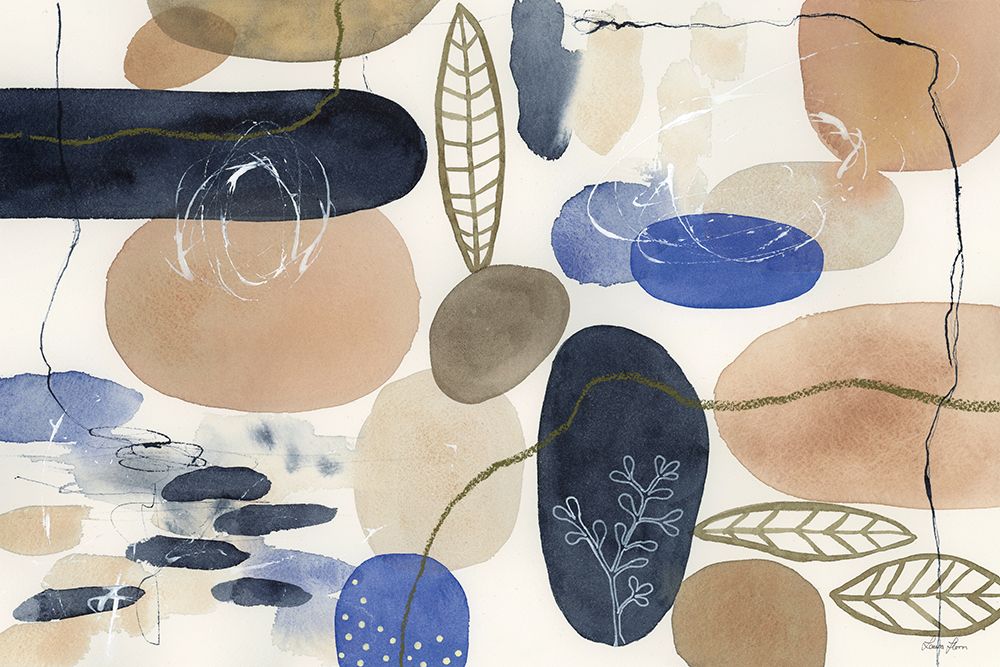 Leaves and Stones I art print by Laura Horn for $57.95 CAD