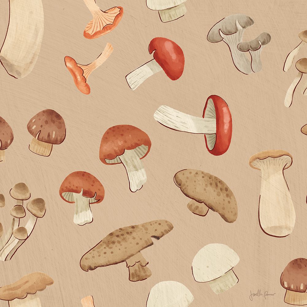 Mushroom Madness Pattern IC art print by Janelle Penner for $57.95 CAD