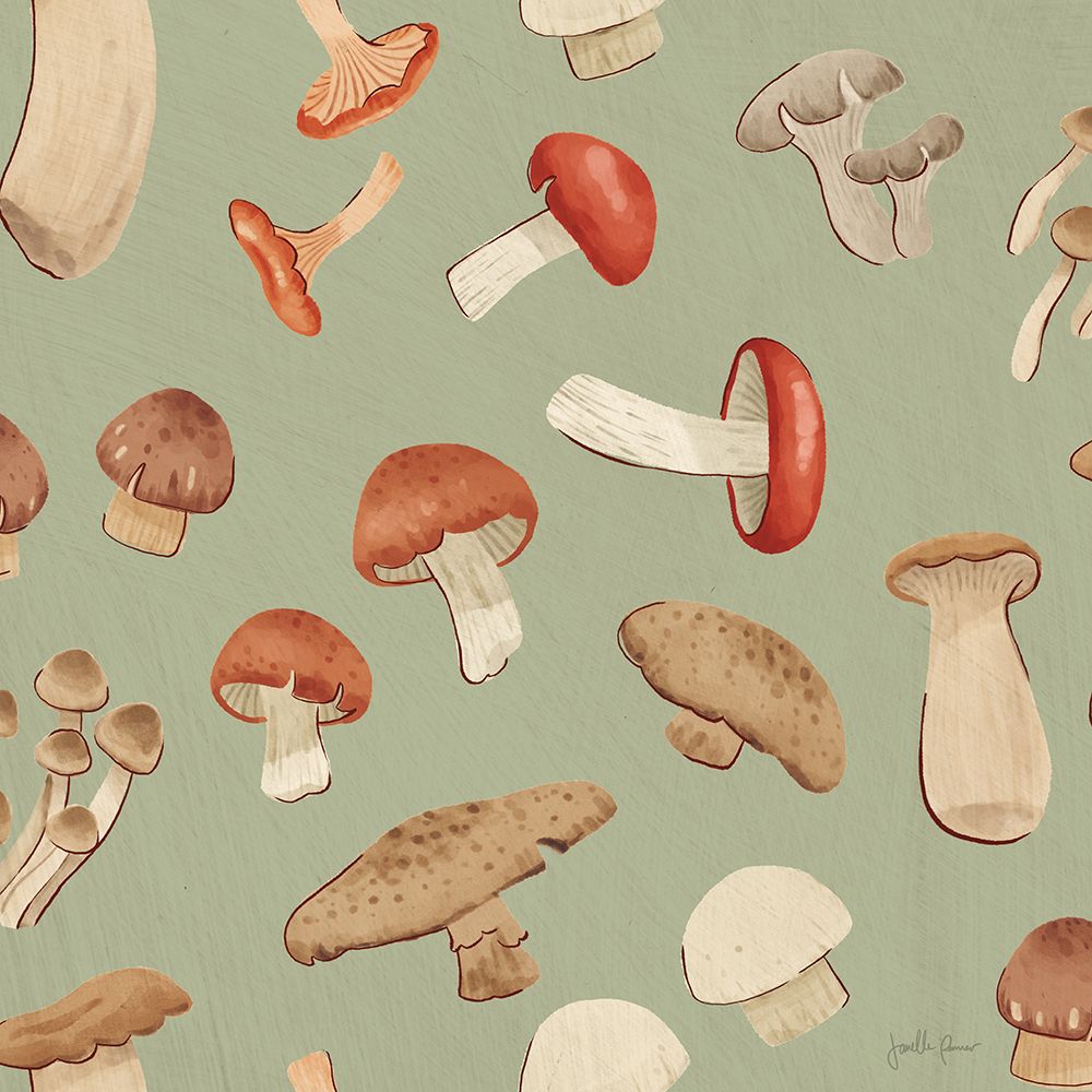 Mushroom Madness Pattern ID art print by Janelle Penner for $57.95 CAD