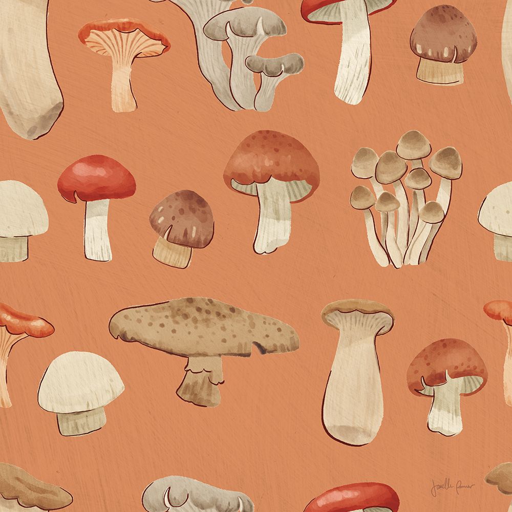 Mushroom Madness Pattern IIIB art print by Janelle Penner for $57.95 CAD