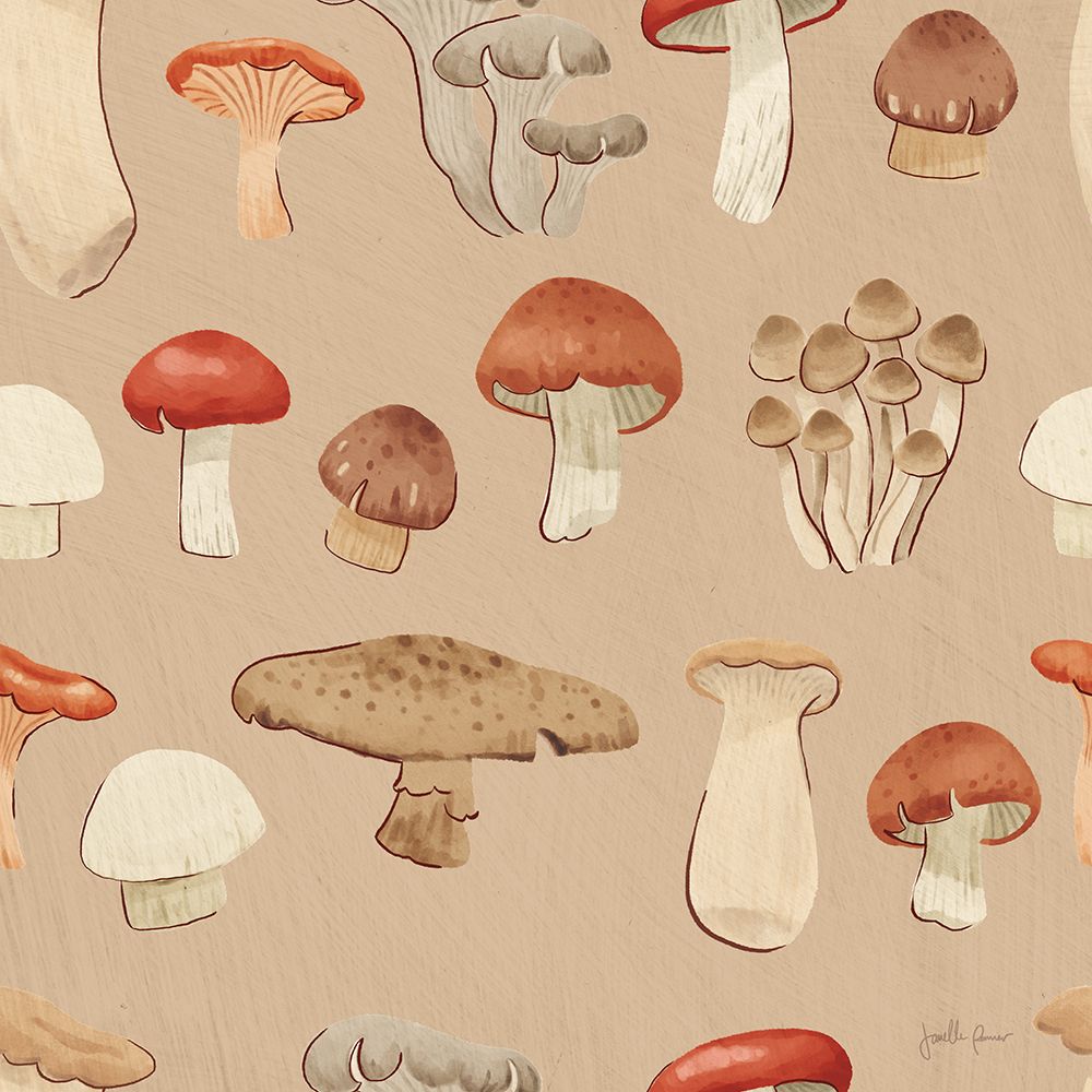 Mushroom Madness Pattern IIIC art print by Janelle Penner for $57.95 CAD