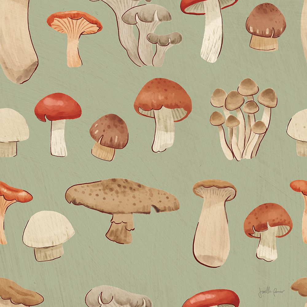 Mushroom Madness Pattern IIID art print by Janelle Penner for $57.95 CAD