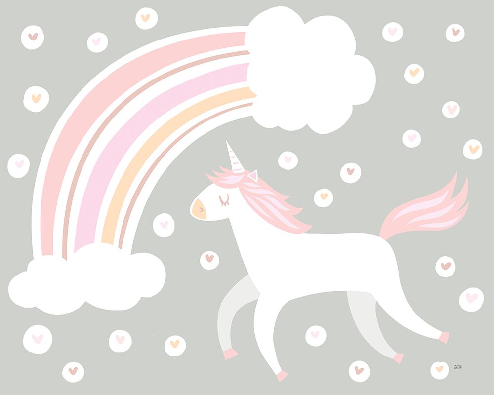 Happy Unicorn Neutral art print by Melissa Averinos for $57.95 CAD