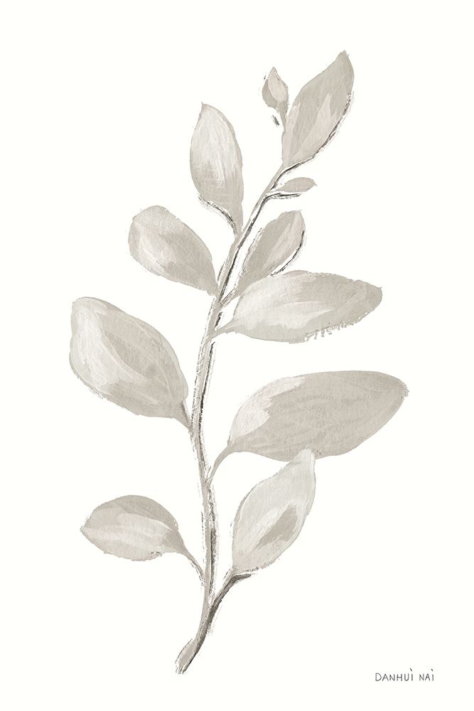 Gray Sage Leaves I on White art print by Danhui Nai for $57.95 CAD