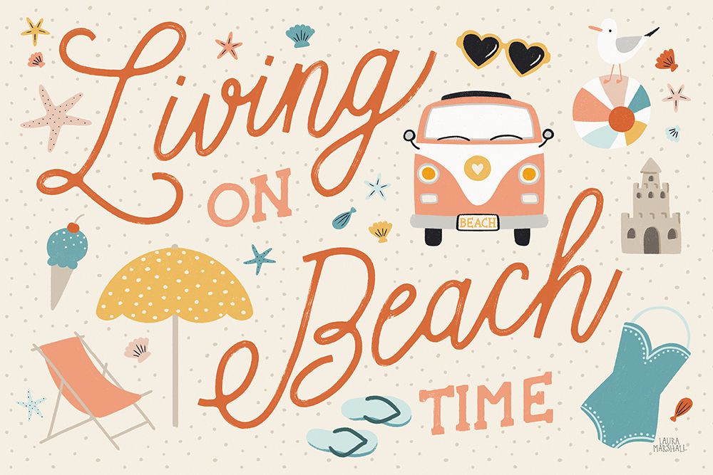 Beach Vibes I art print by Laura Marshall for $57.95 CAD