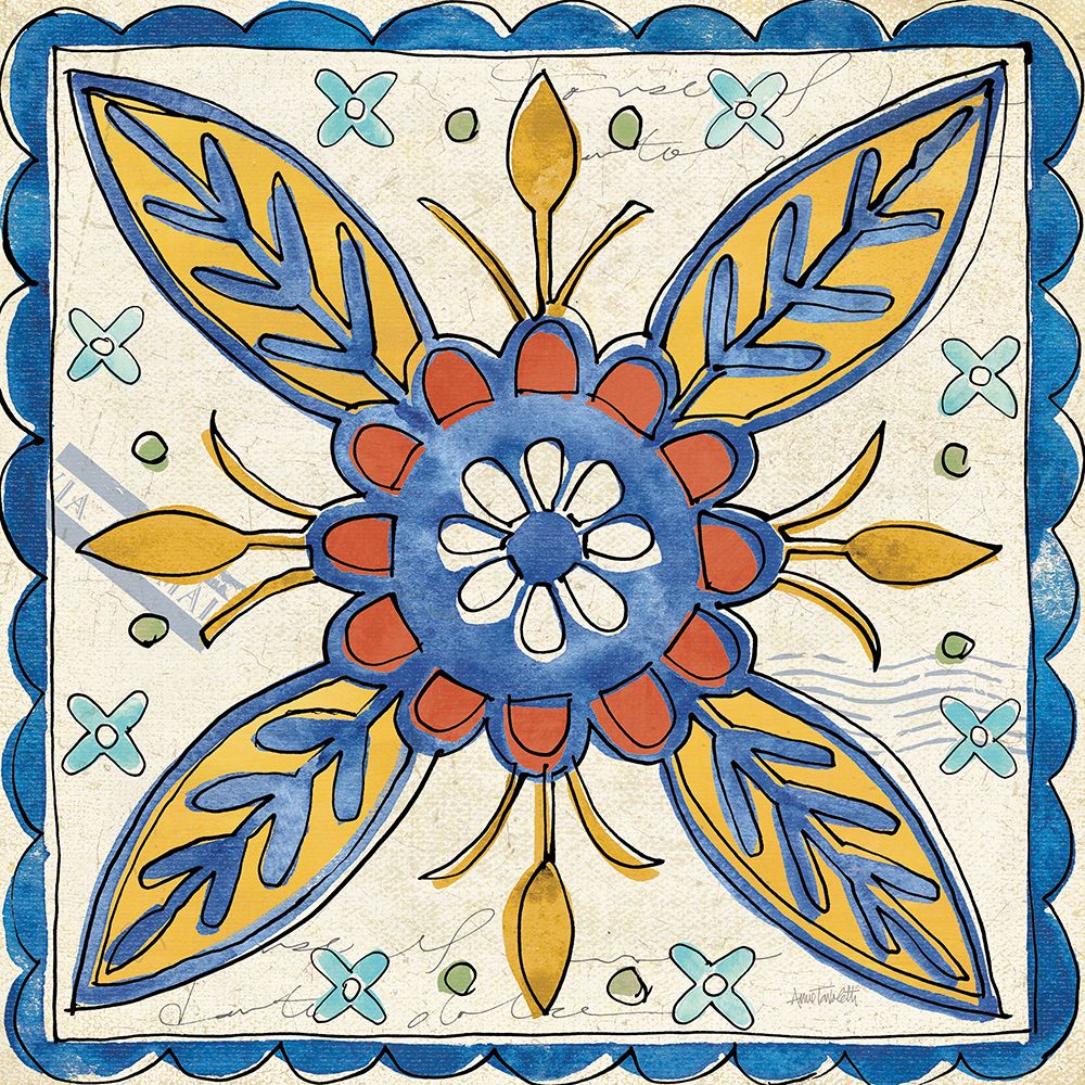 Tuscan Sun Tiles III Talavera art print by Anne Tavoletti for $57.95 CAD