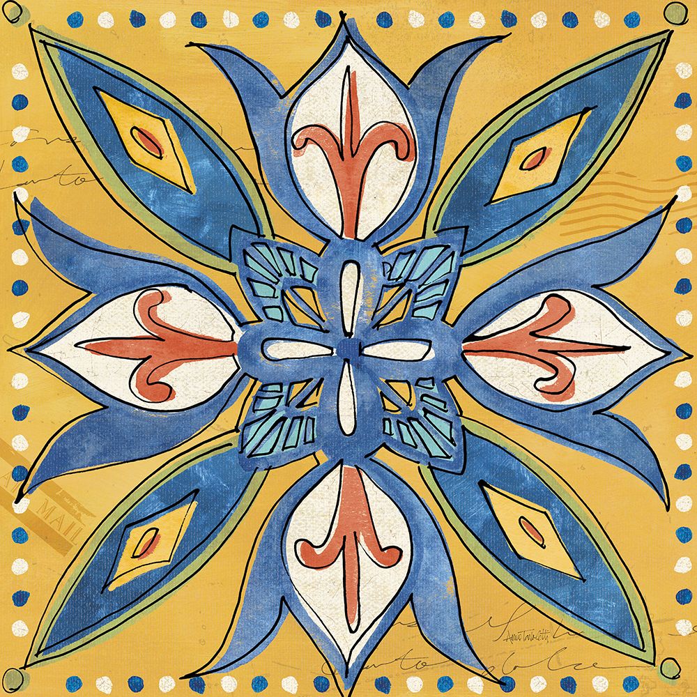 Tuscan Sun Tiles II Color Talavera art print by Anne Tavoletti for $57.95 CAD