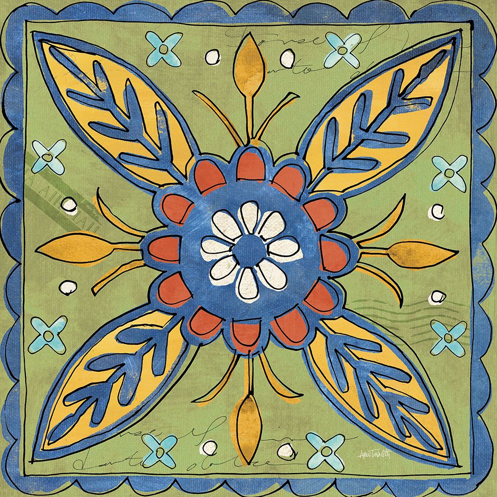 Tuscan Sun Tiles III Color Talavera art print by Anne Tavoletti for $57.95 CAD