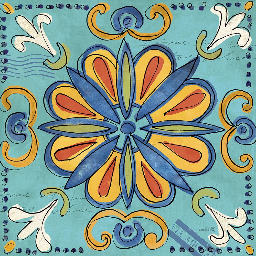 Tuscan Sun Tiles IV Color Talavera art print by Anne Tavoletti for $57.95 CAD