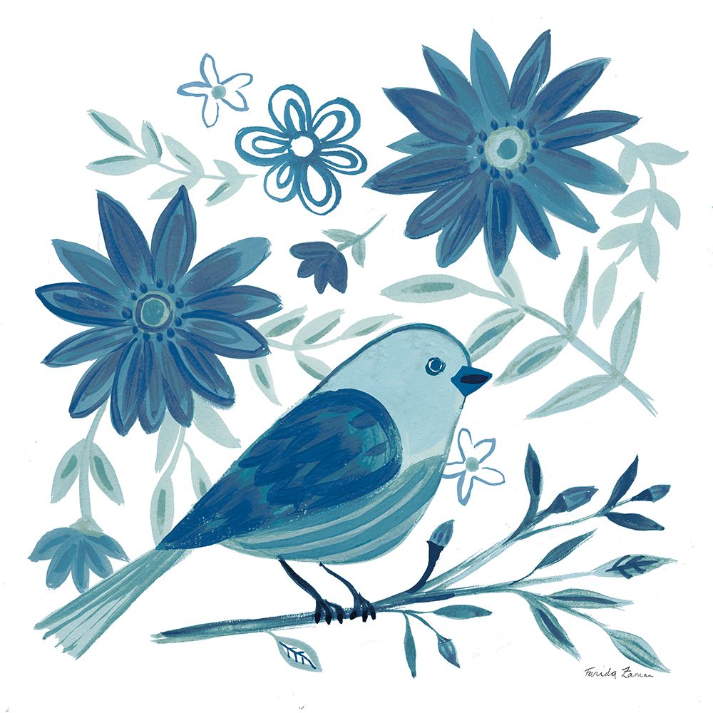 Blue Bird I art print by Farida Zaman for $57.95 CAD