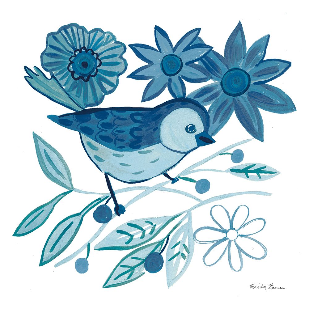 Blue Bird III art print by Farida Zaman for $57.95 CAD