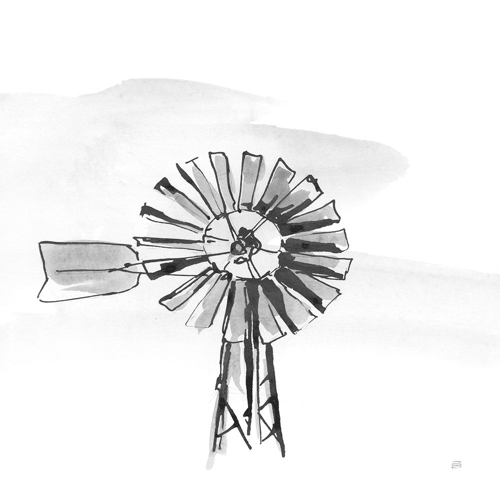 Windmill VI BW art print by Chris Paschke for $57.95 CAD