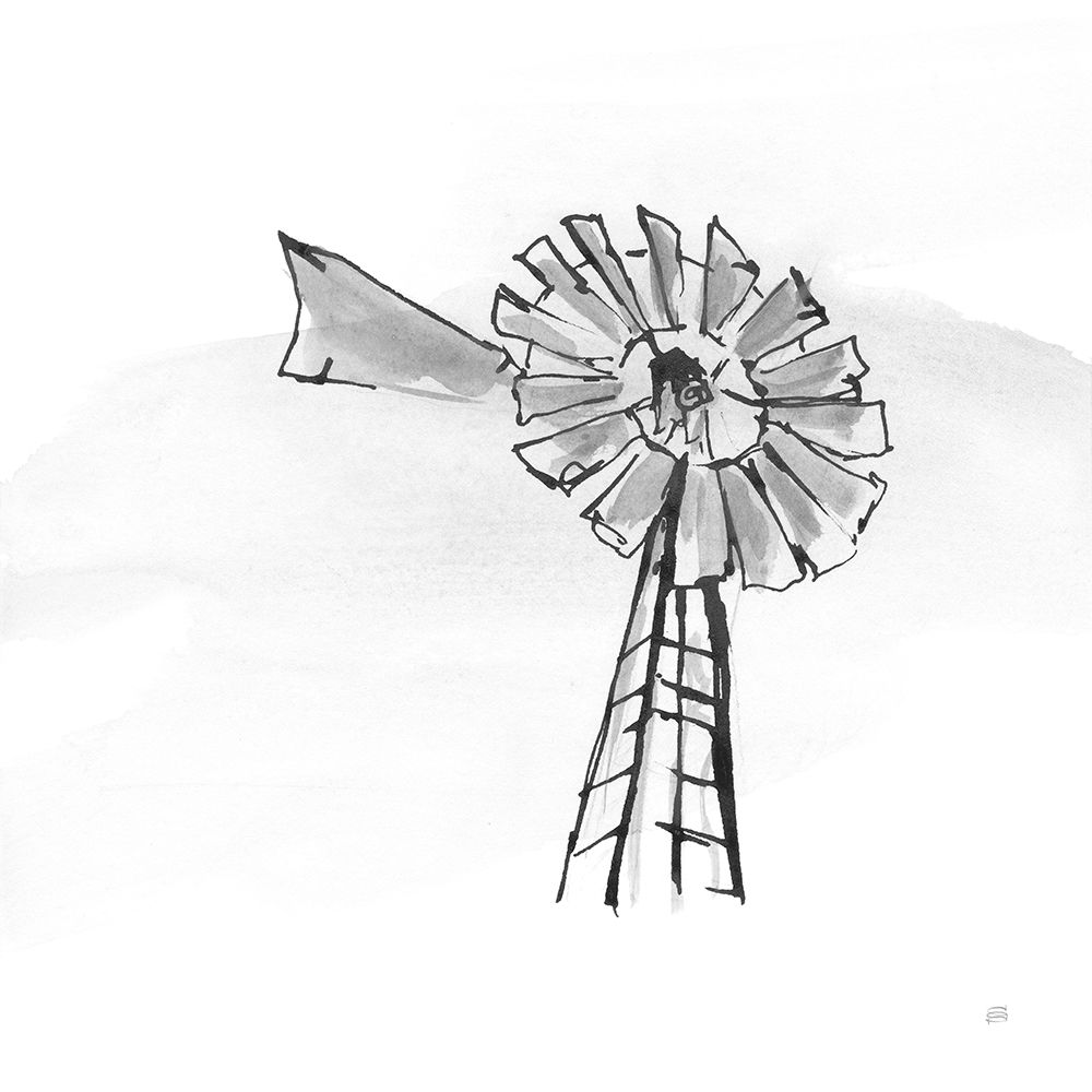 Windmill VII BW art print by Chris Paschke for $57.95 CAD