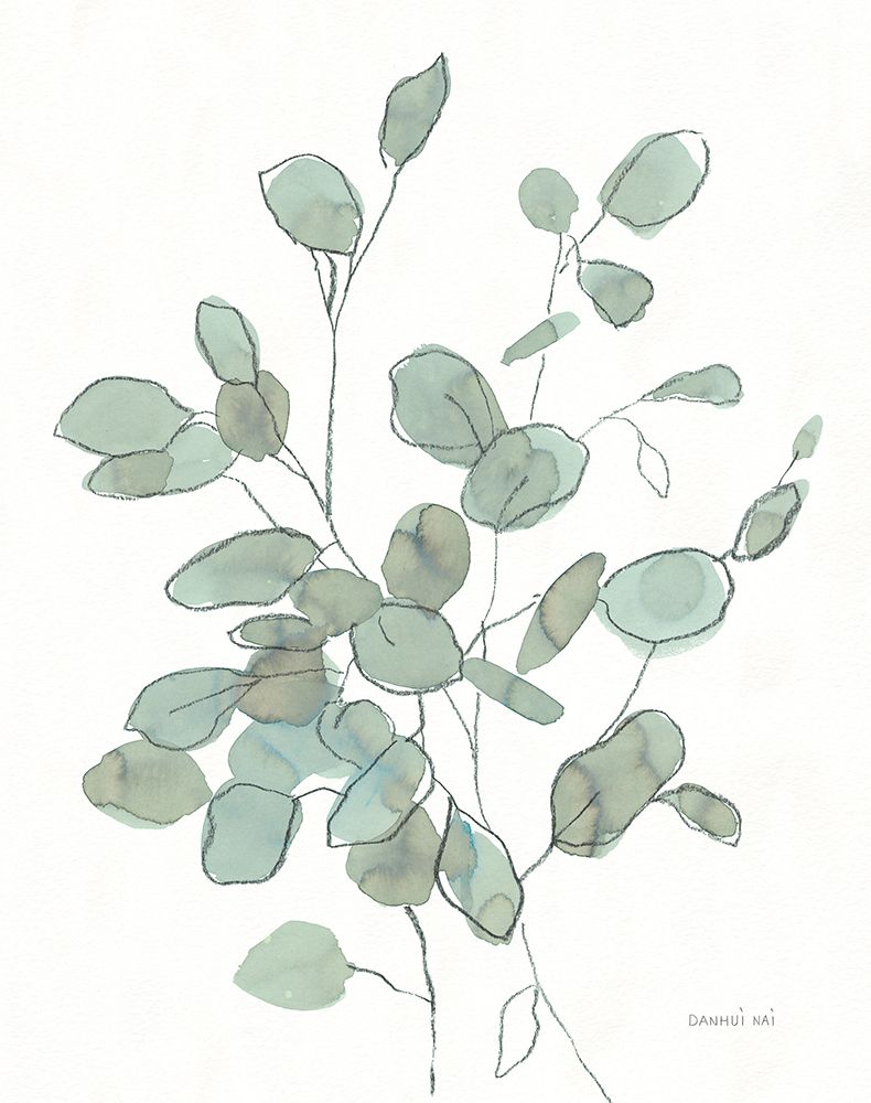 Transparent Leaves Eucalyptus art print by Danhui Nai for $57.95 CAD