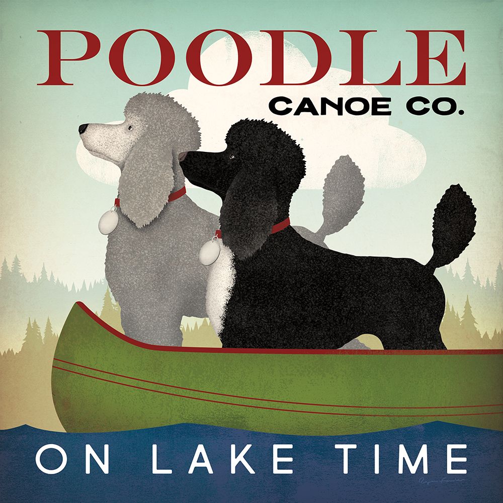 Double Poodle Canoe art print by Ryan Fowler for $57.95 CAD