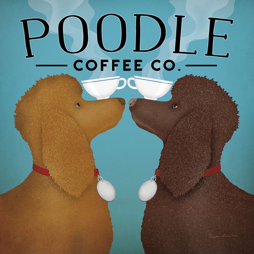 Double Poodle Coffee art print by Ryan Fowler for $57.95 CAD