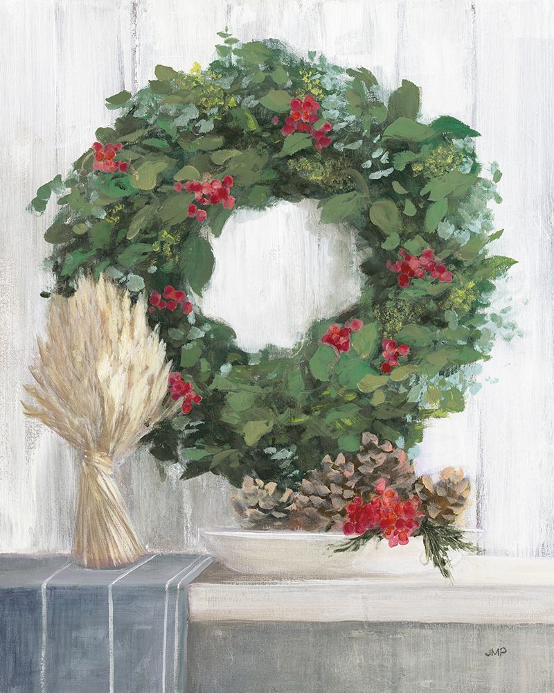 Natural Christmas II Blue art print by Julia Purinton for $57.95 CAD