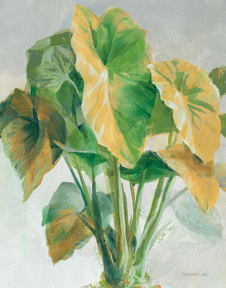 Greenhouse Palm I Teal and Gold Crop art print by Danhui Nai for $57.95 CAD