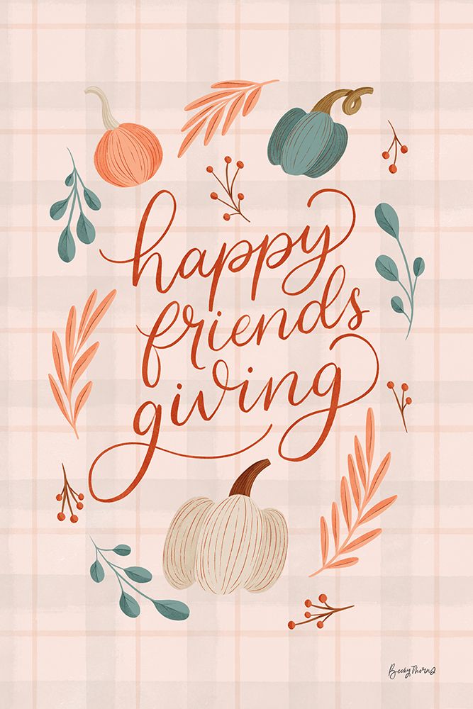 Friendsgiving II art print by Becky Thorns for $57.95 CAD