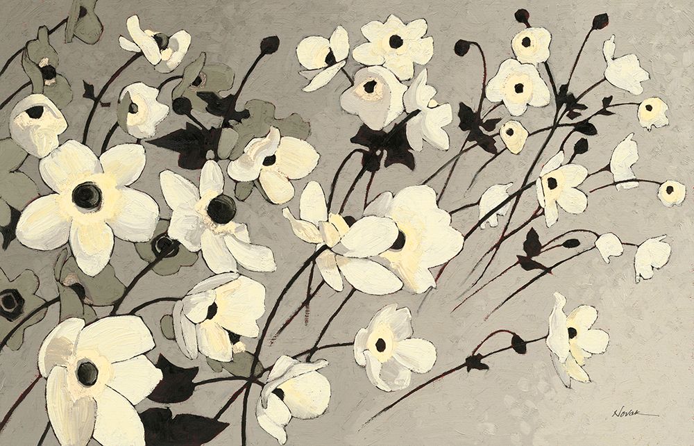 Anemones Japonaises Gray art print by Shirley Novak for $57.95 CAD