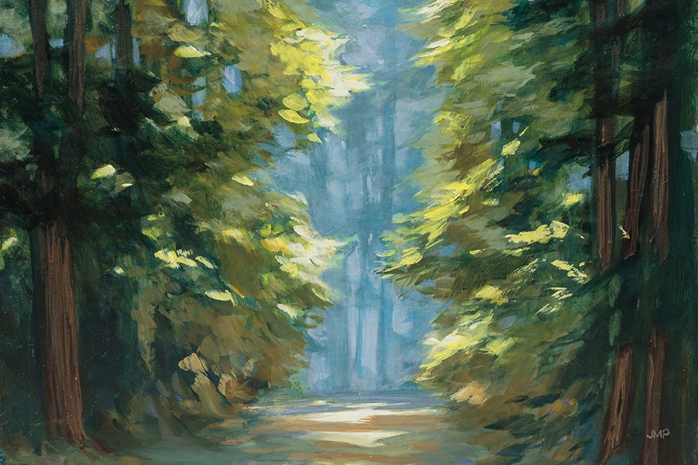 Sunlit Forest Blue Crop art print by Julia Purinton for $57.95 CAD