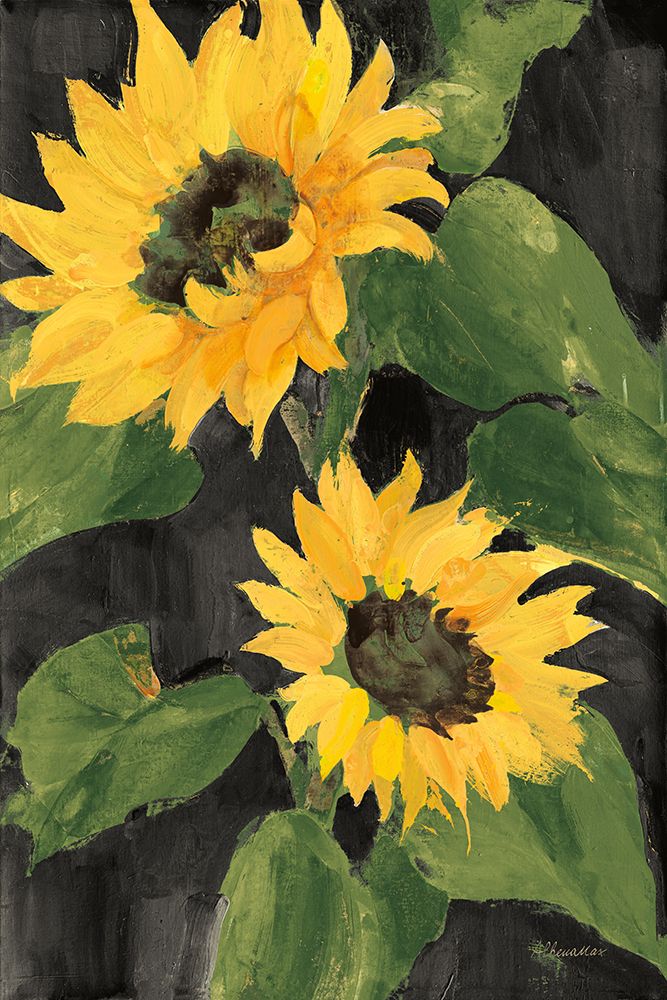 Sunny Blooms on Black art print by Albena Hristova for $57.95 CAD
