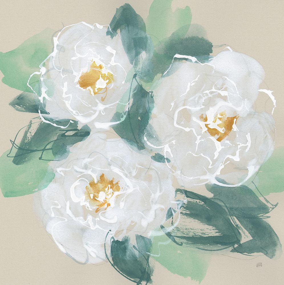 Peonies on Cream I art print by Chris Paschke for $57.95 CAD