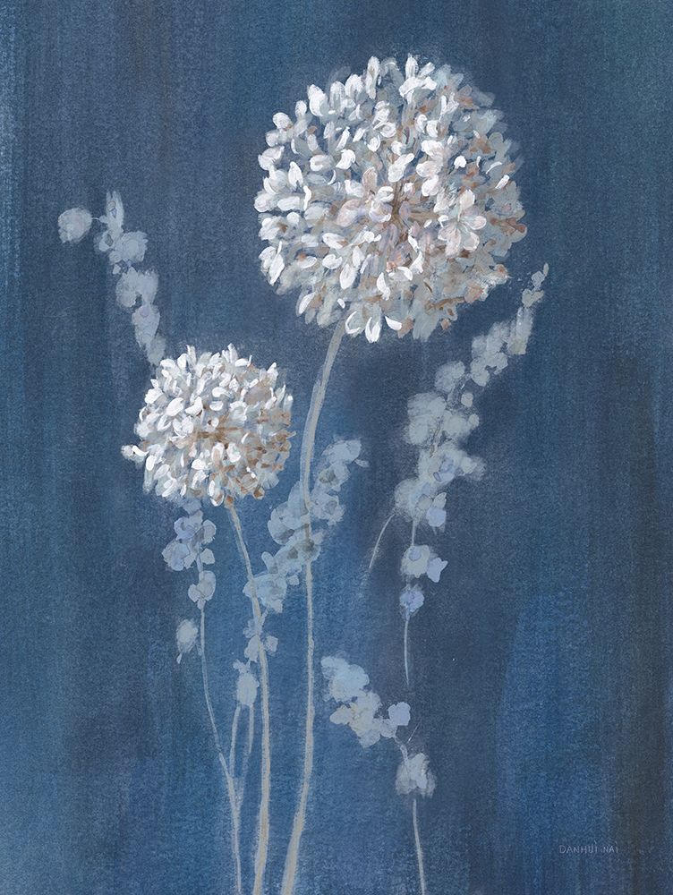 Airy Blooms I Dark Blue art print by Danhui Nai for $57.95 CAD