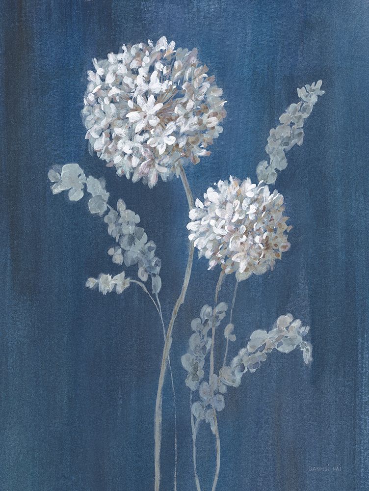 Airy Blooms II Dark Blue art print by Danhui Nai for $57.95 CAD