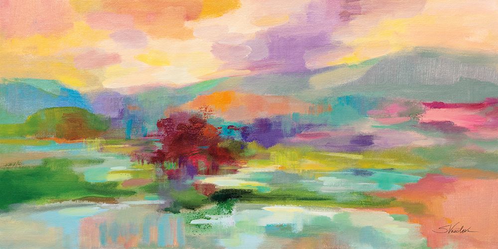 Sunset Lake Hues art print by Silvia Vassileva for $57.95 CAD