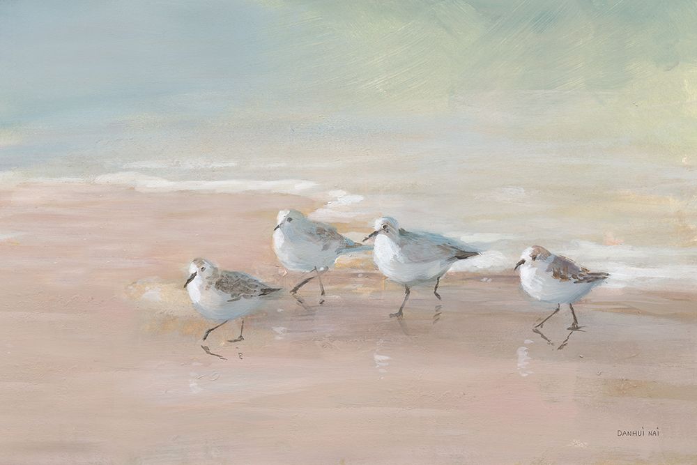 Shorebirds on the Sand I art print by Danhui Nai for $57.95 CAD