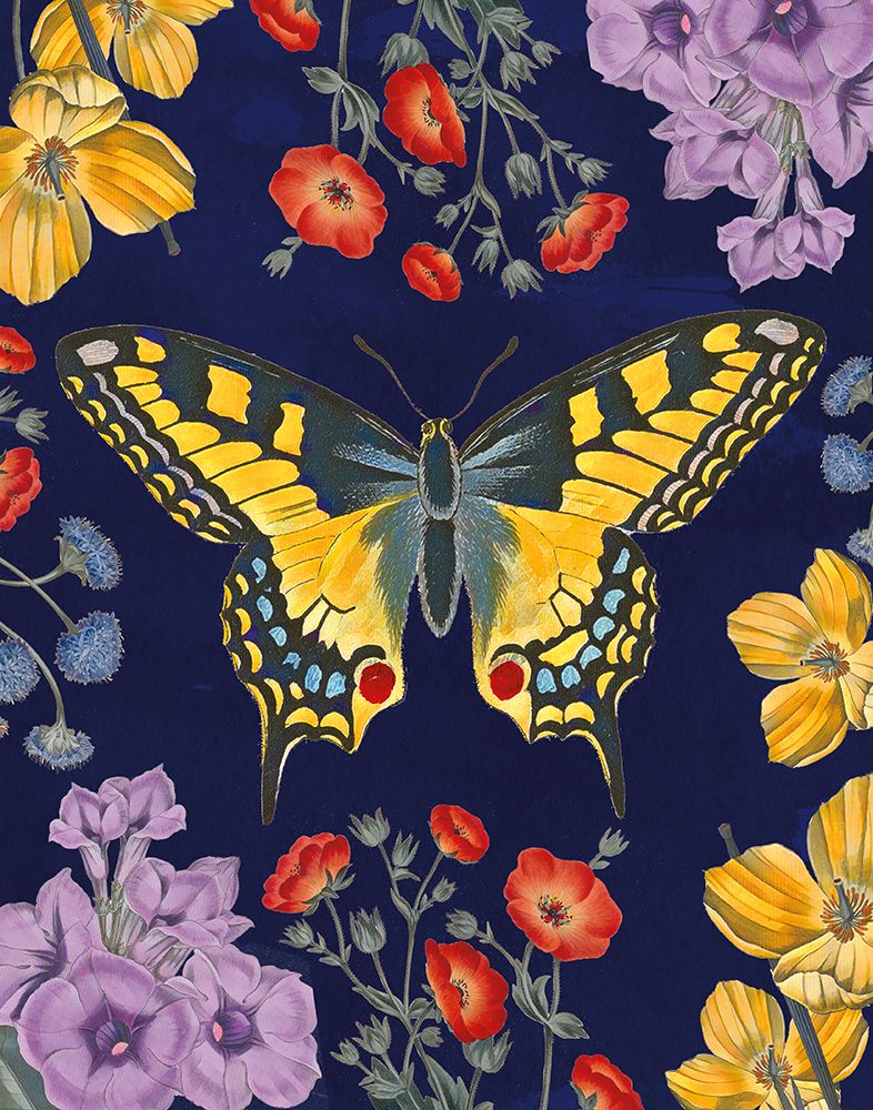Butterfly Garden IV Dark art print by Wild Apple Portfolio for $57.95 CAD