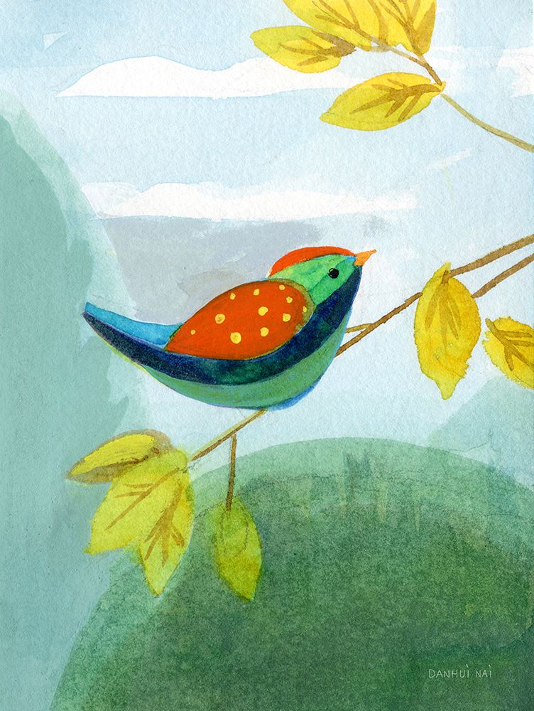 Colorful Birds I art print by Danhui Nai for $57.95 CAD