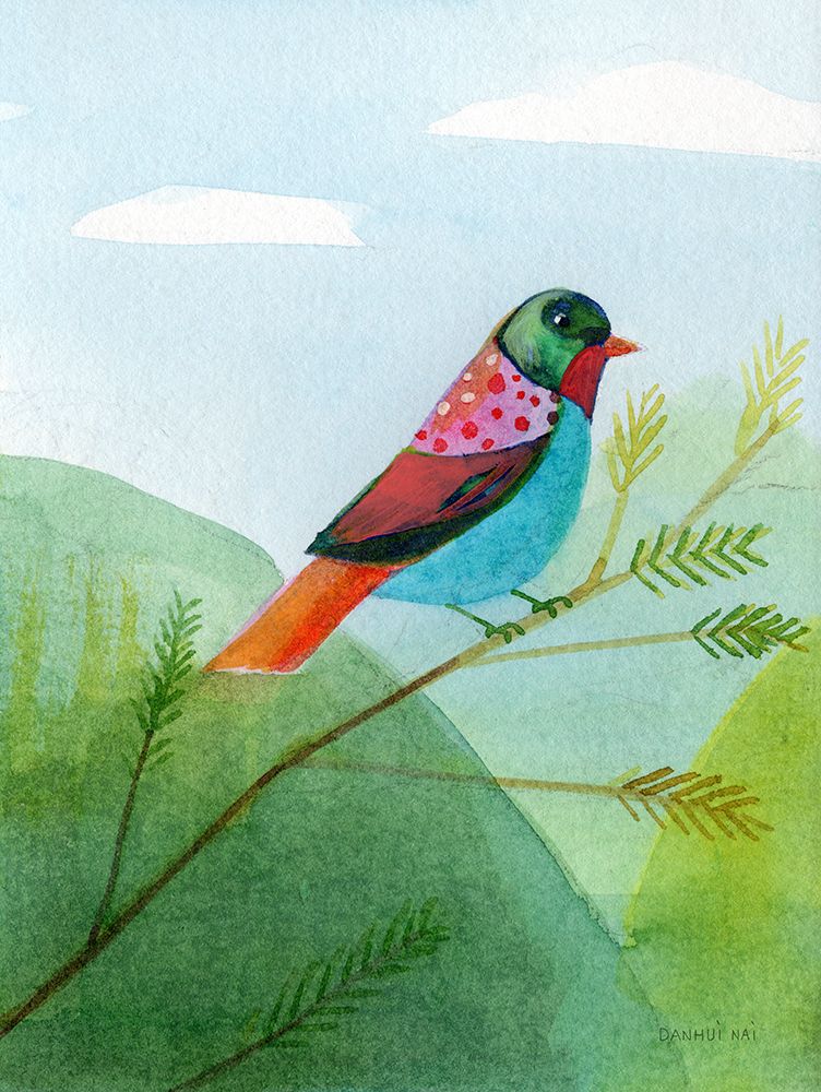Colorful Birds IV art print by Danhui Nai for $57.95 CAD