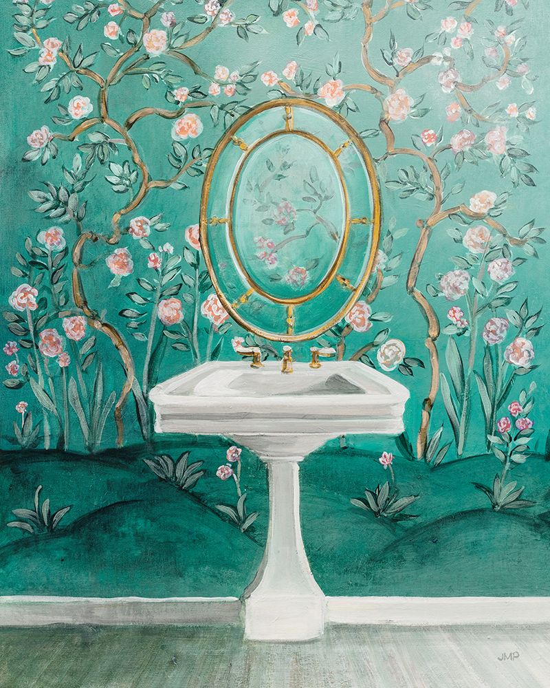 Chinoiserie Bath I art print by Julia Purinton for $57.95 CAD