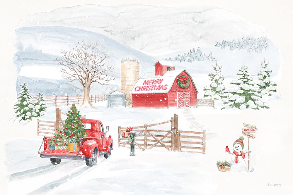 Home For The Holidays I Snowman art print by Beth Grove for $57.95 CAD
