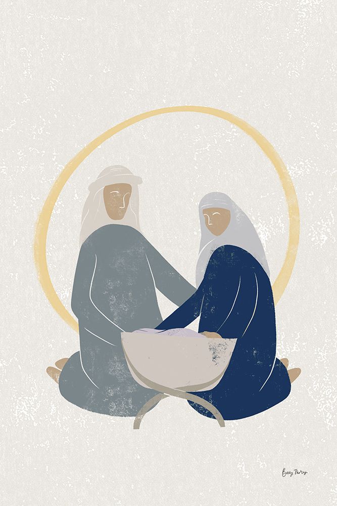 Nativity II with Navy no Words art print by Becky Thorns for $57.95 CAD