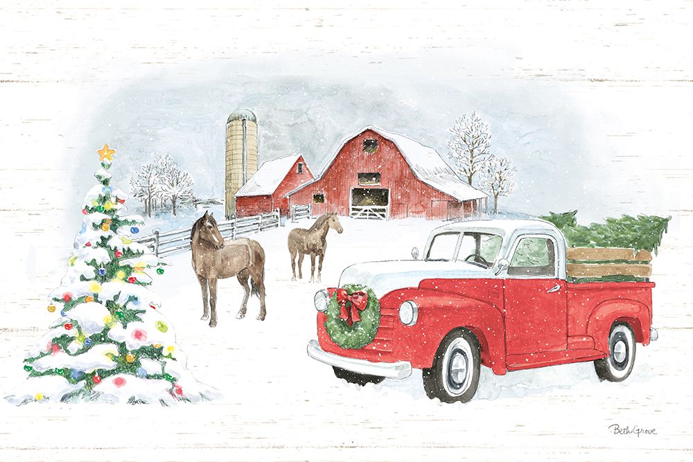 Farmhouse Holidays V no Words art print by Beth Grove for $57.95 CAD