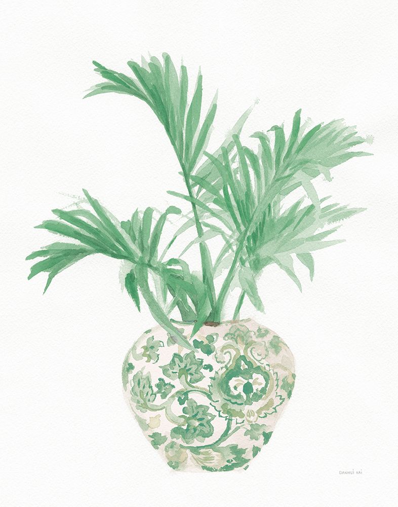Palm Chinoiserie II Pink Green art print by Danhui Nai for $57.95 CAD