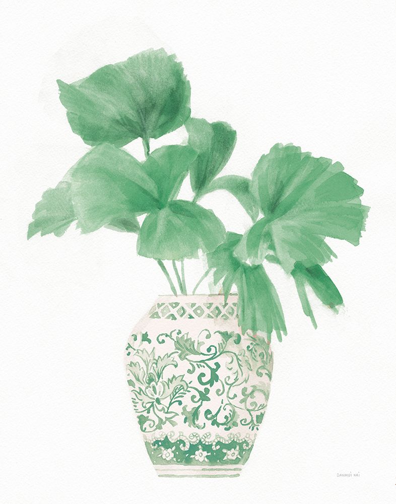 Palm Chinoiserie IV Pink Green art print by Danhui Nai for $57.95 CAD