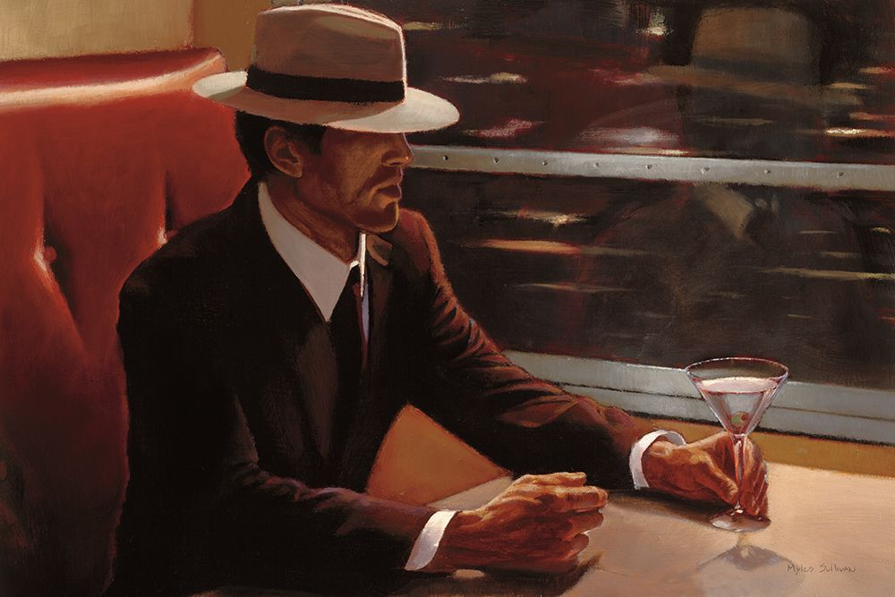 Dry Martini Dining Car art print by Myles Sullivan for $57.95 CAD