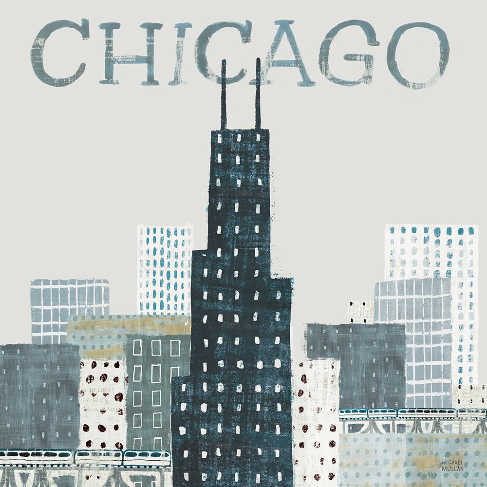 Chicago Landmarks I art print by Michael Mullan for $57.95 CAD