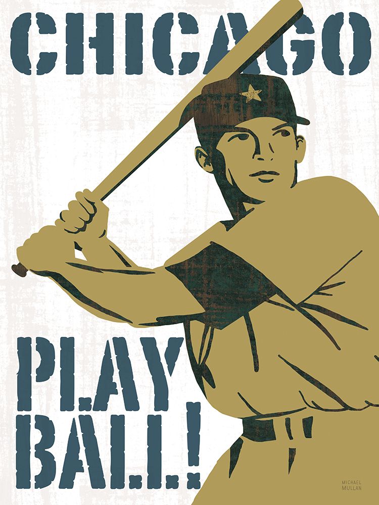 Play Ball Chicago art print by Michael Mullan for $57.95 CAD