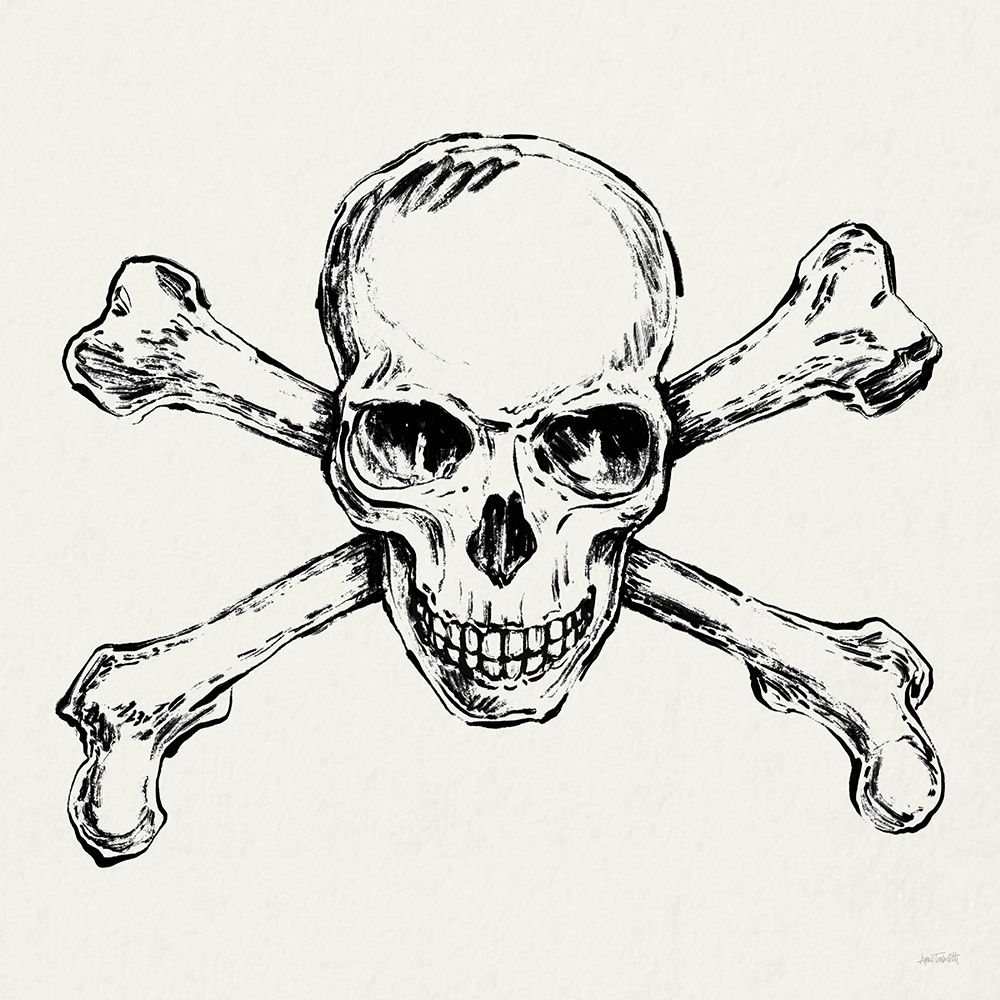 Skull and Crossbones I art print by Anne Tavoletti for $57.95 CAD