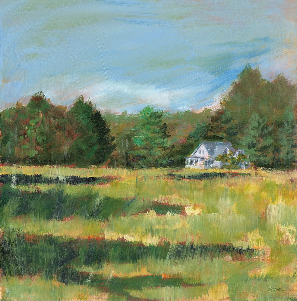 Farmhouse Across the Meadow art print by Sue Schlabach for $57.95 CAD