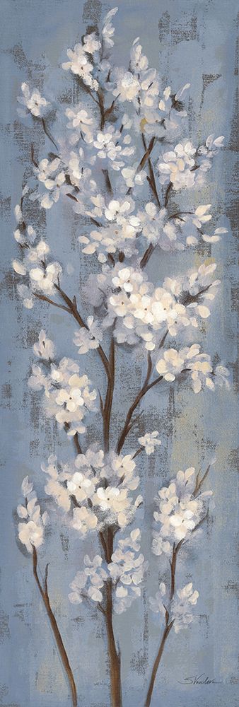Almond Branch II on Slate Blue art print by Silvia Vassileva for $57.95 CAD